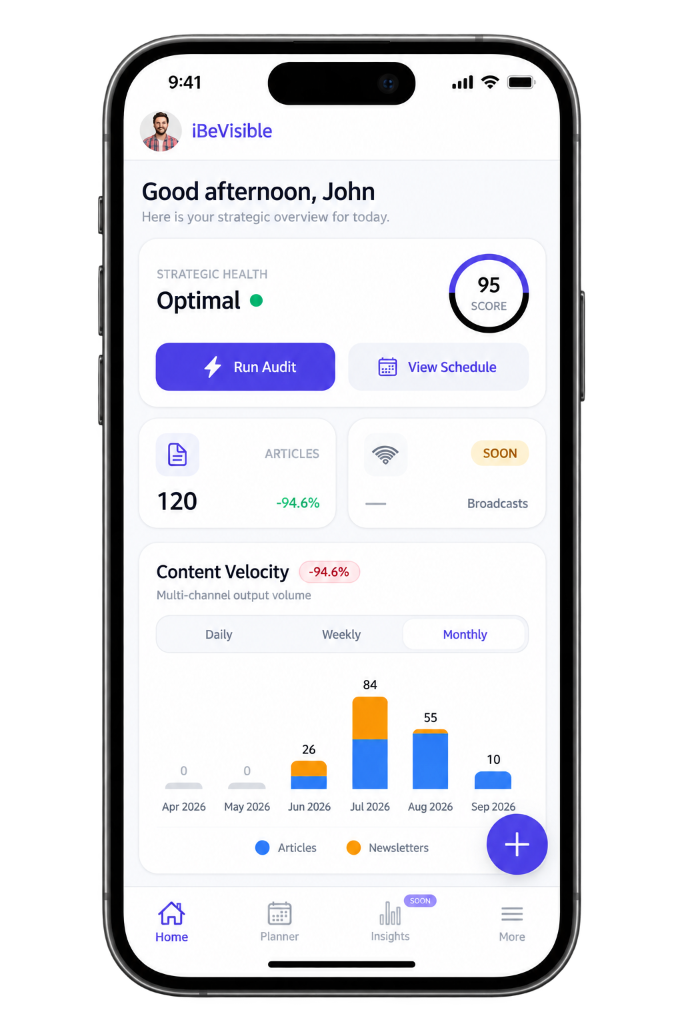 iBeVisible Mobile App on iPhone
